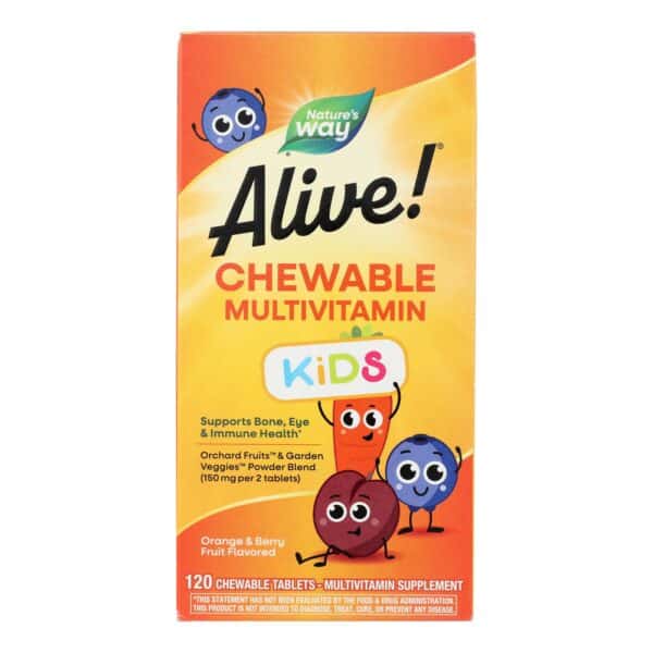 Nature's Way - Alive! Children's Chewable Multi-Vitamin - Orange and Berry - 120 Chewable Tablets