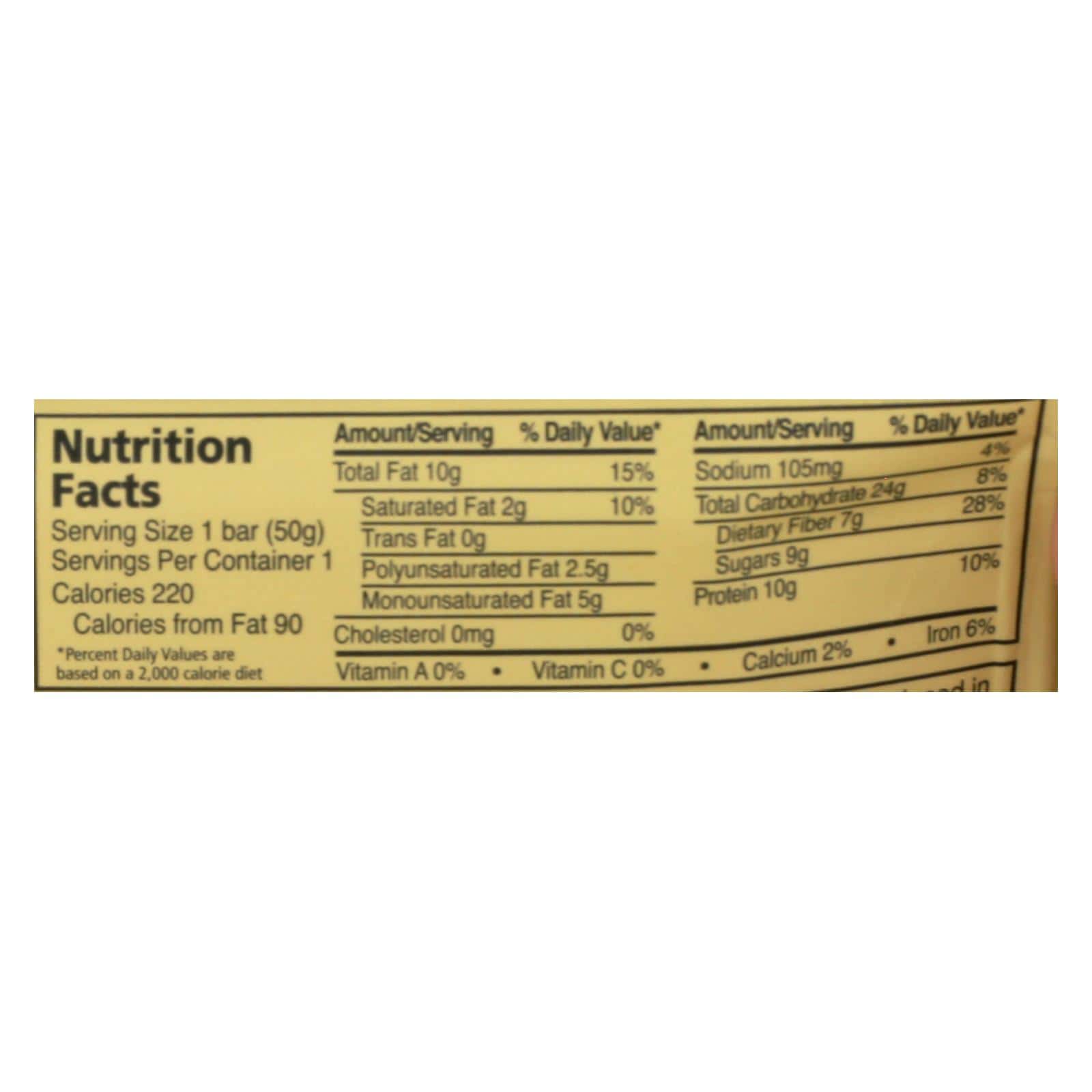 Zing Bars - Nutrition Bar - Peanut Butter Chocolate Chip - 1.76 oz Bars - Case of 12 - Image 2