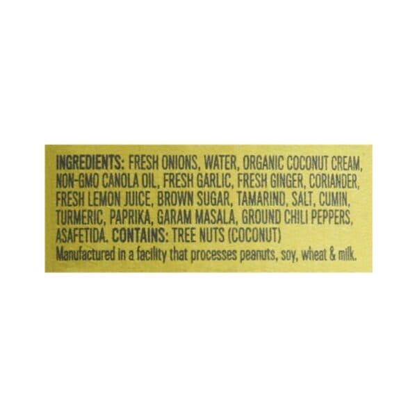 Brooklyn Delhi - Golden Coconut Curry Simmer Sauce - Case of 6 - 12 oz - Image 2