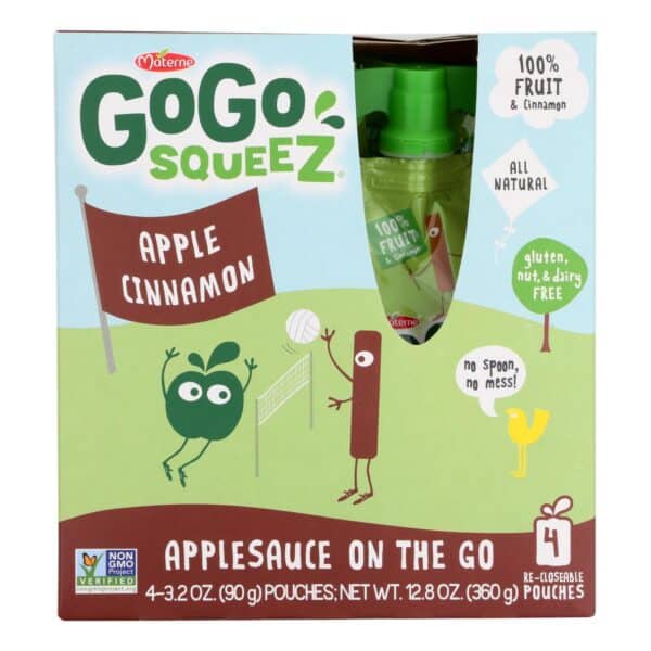 GoGo Squeeze Organic - Apple cinnamon - Case of 12 - 3.2 oz. - Image 3