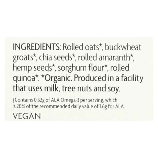 Nature's Path Organic Qi'A Superfood Hot Oatmeal - Superseeds and Grains - Case of 6 - 8 oz. - Image 3