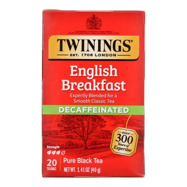 Twinings Tea Breakfast Tea - English Decaffeinated - Case of 6 - 20 Bags - Image 2
