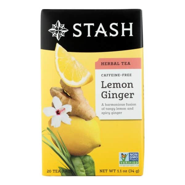 Stash Tea - Herbal - Lemon Ginger - 20 Bags - Case of 6 - Image 2