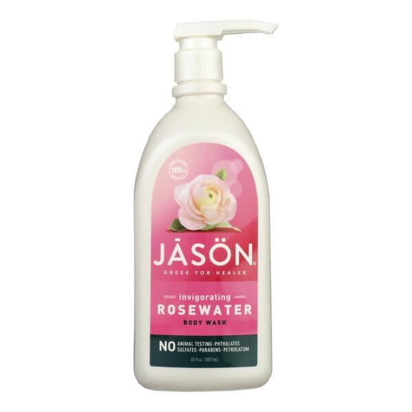 Jason Body Wash Pure Natural Invigorating Rosewater - 30 fl oz - Image 2
