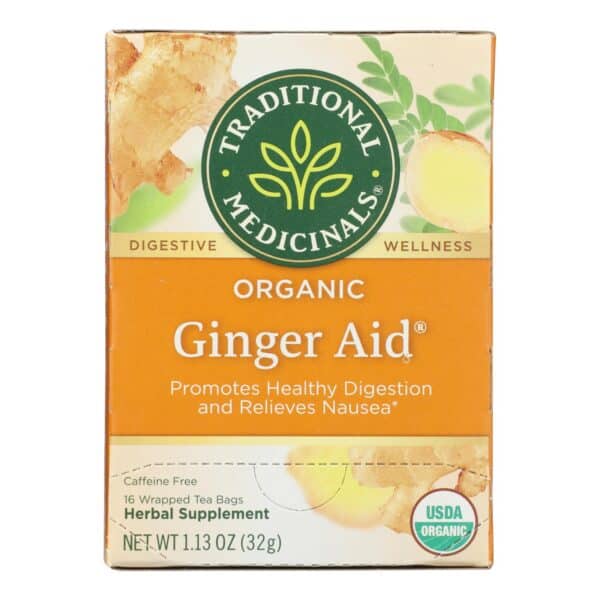 Traditional Medicinals Organic Ginger Aid Herbal Tea - Caffeine Free -16 Bags - Image 2