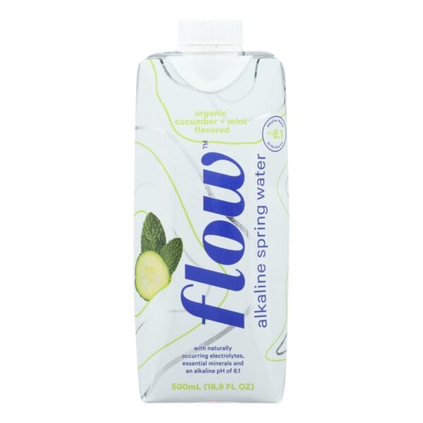 Flow - Sprg Water Alka Cuc Mint - Case of 12 - 500 ML - Image 2
