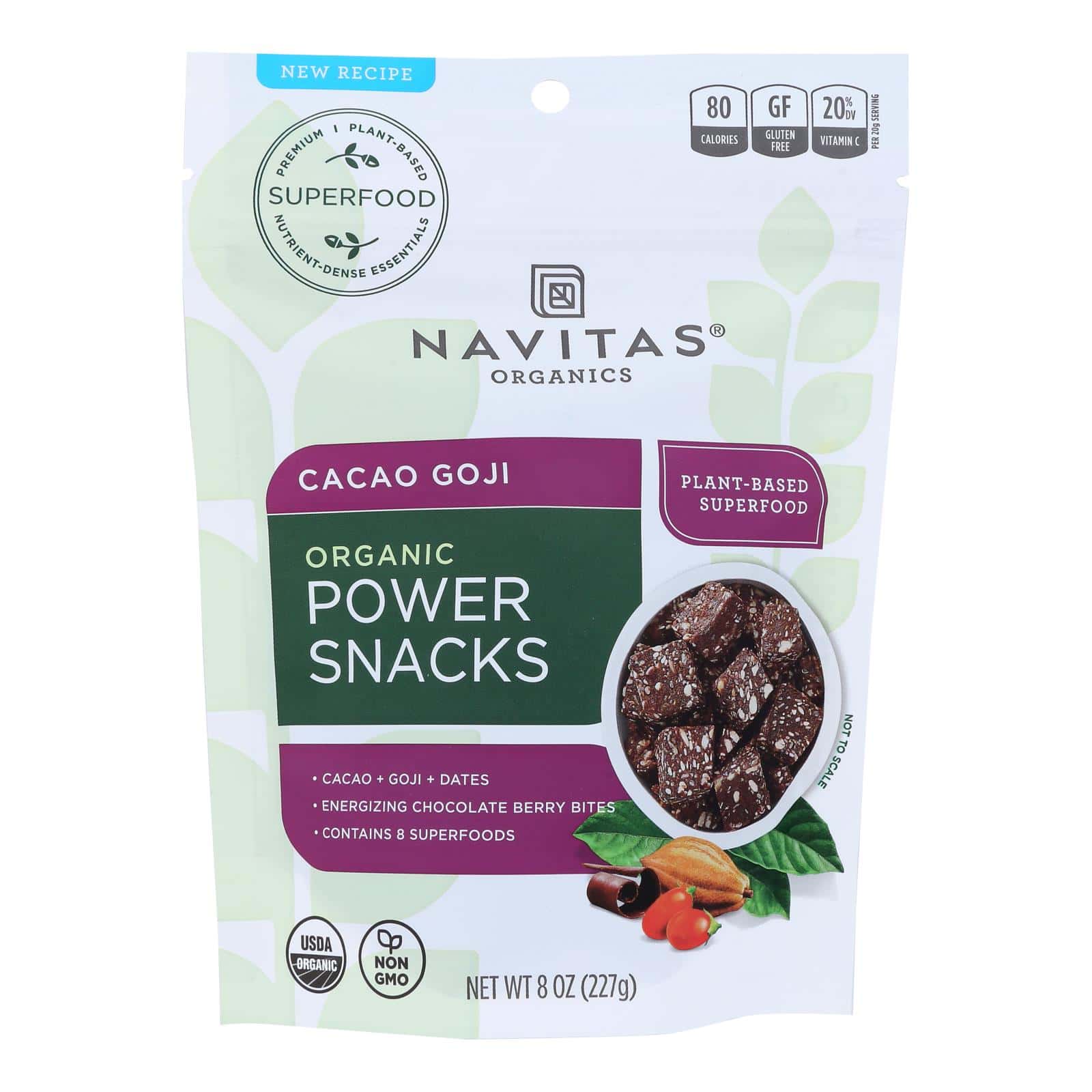 Navitas Naturals Snacks - Organic - Power - Cacao Goji - 8 oz - case of 12 - Image 2