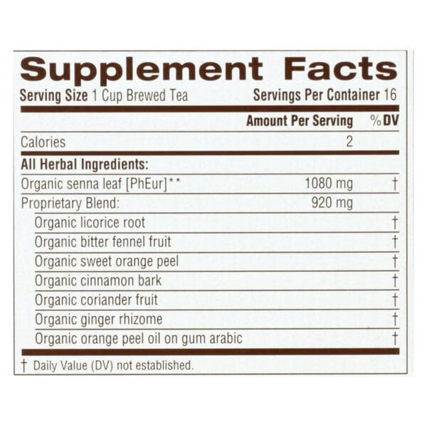 Traditional Medicinals Organic Senna Stimulant Laxative Tea - Caffeine Free - 16 Bags - Image 2