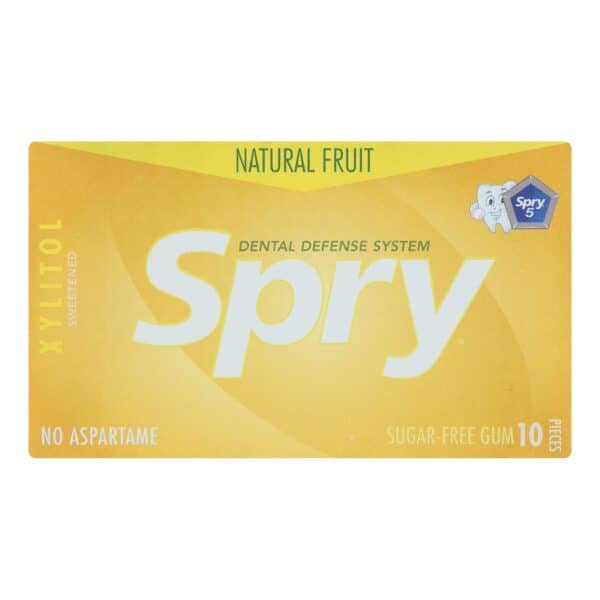 Spry Xylitol Gums - Fresh Fruit - Case of 20 - 10 Count