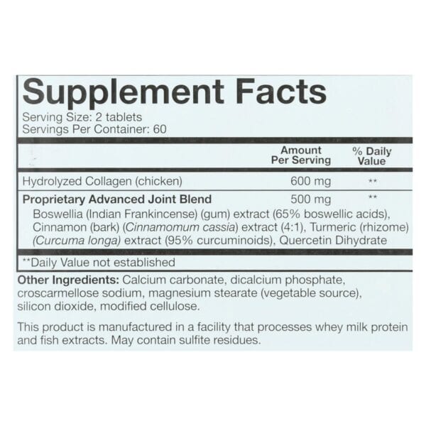 Youtheory Joint Collagen - Advanced Formula - 120 Tablets - Image 2
