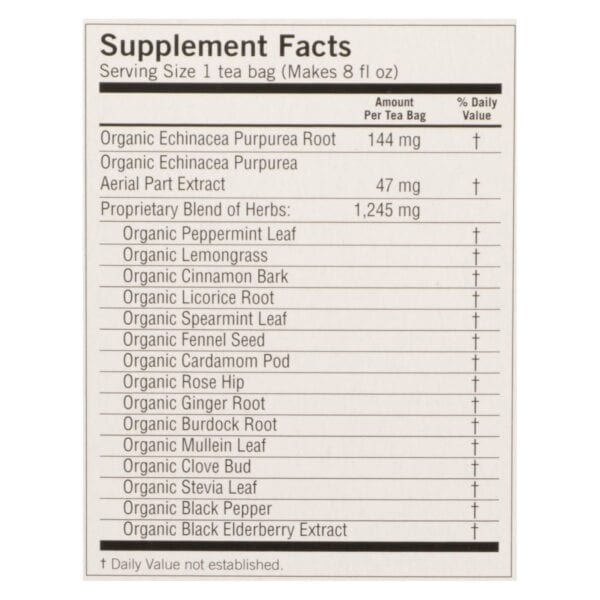 Yogi Immune Support Herbal Tea Echinacea - 16 Tea Bags - Case of 6 - Image 2
