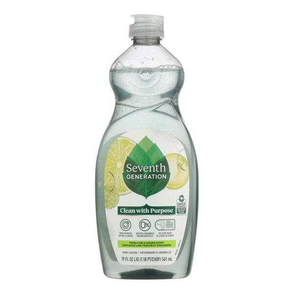 Seventh Generation - Dish Liquid Lime Ginger - Case of 6-19 FZ