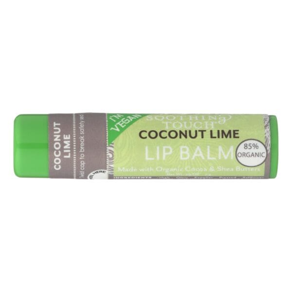 Soothing Touch Lip Balm - Organic Coconut Lime - Case of 12 - .25 oz - Image 2