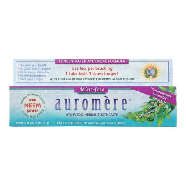 Auromere Toothpaste - Mint-Free - Case of 1 - 4.16 oz. - Image 2