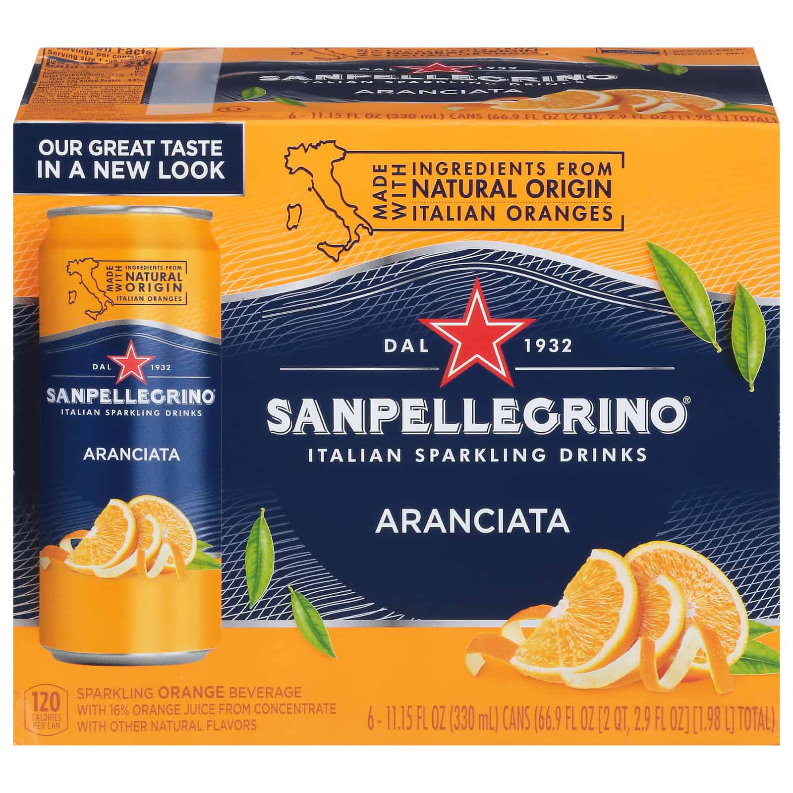 San Pellegrino - Sparkling Beverage Aranciata - Case of 4-6/11.15Z - Image 2