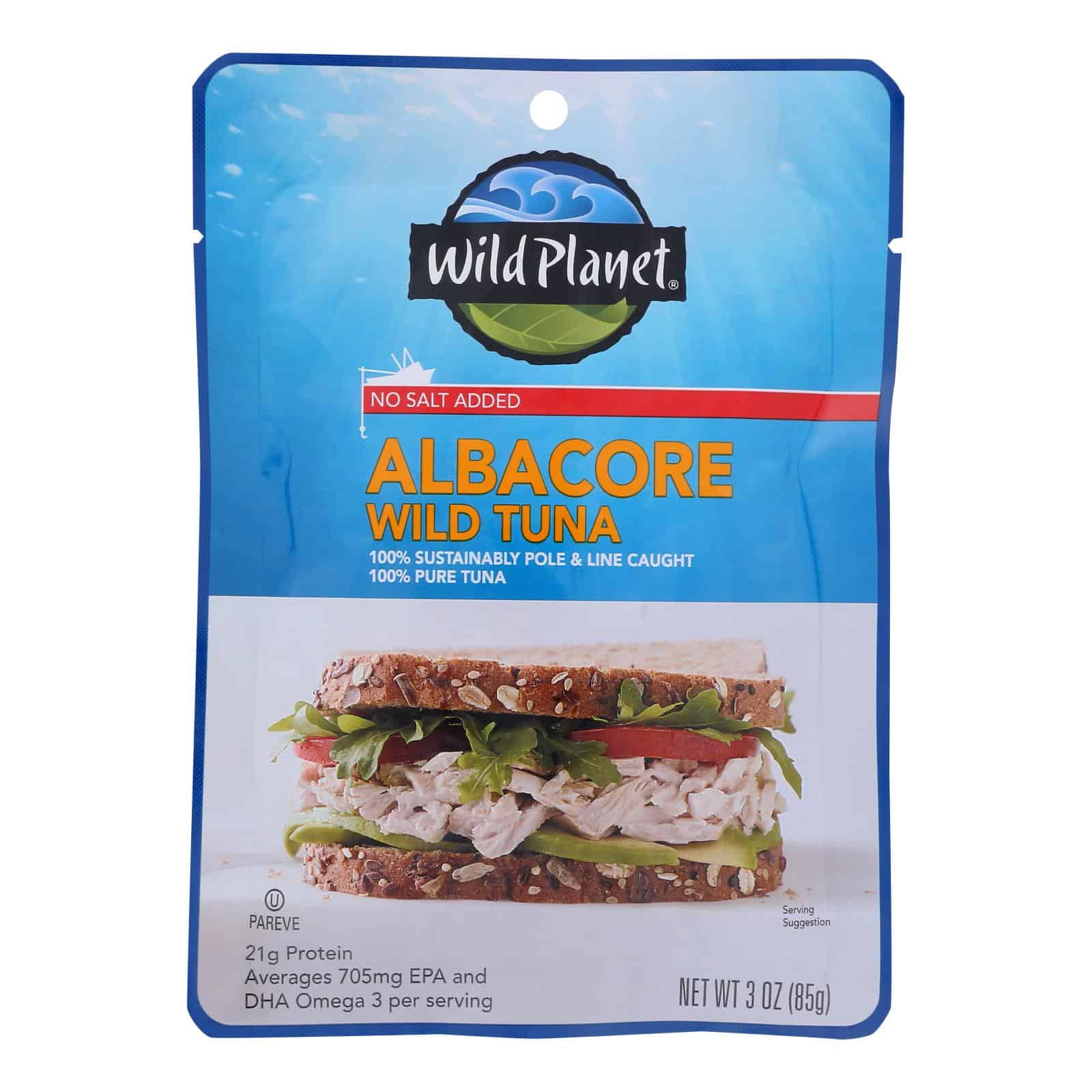Wild Planet Wild Albacore Tuna With No Salt - Case of 24 - 3 OZ