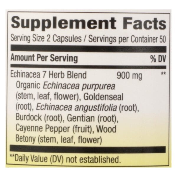 Nature's Way - Echinacea Goldenseal - 100 Capsules - Image 2