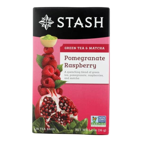 Stash Pomegranate Raspberry Green Tea with Matcha - 18 Tea Bags - Case of 6 - Image 2