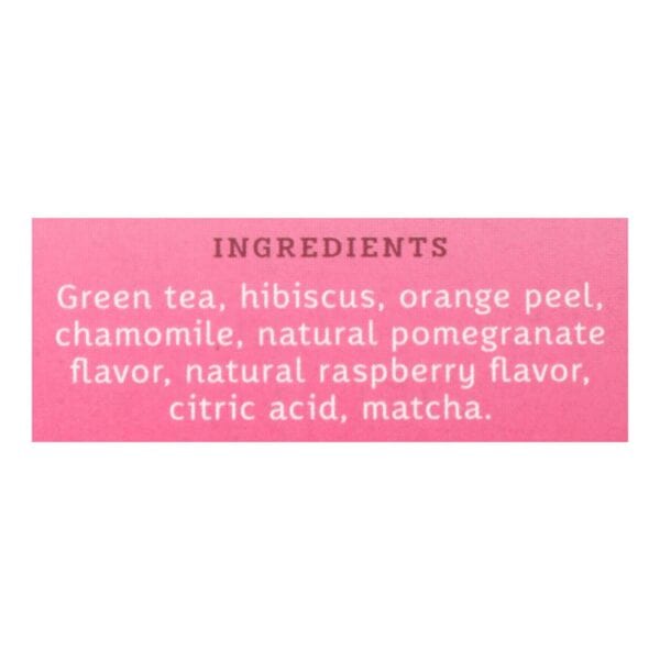 Stash Pomegranate Raspberry Green Tea with Matcha - 18 Tea Bags - Case of 6
