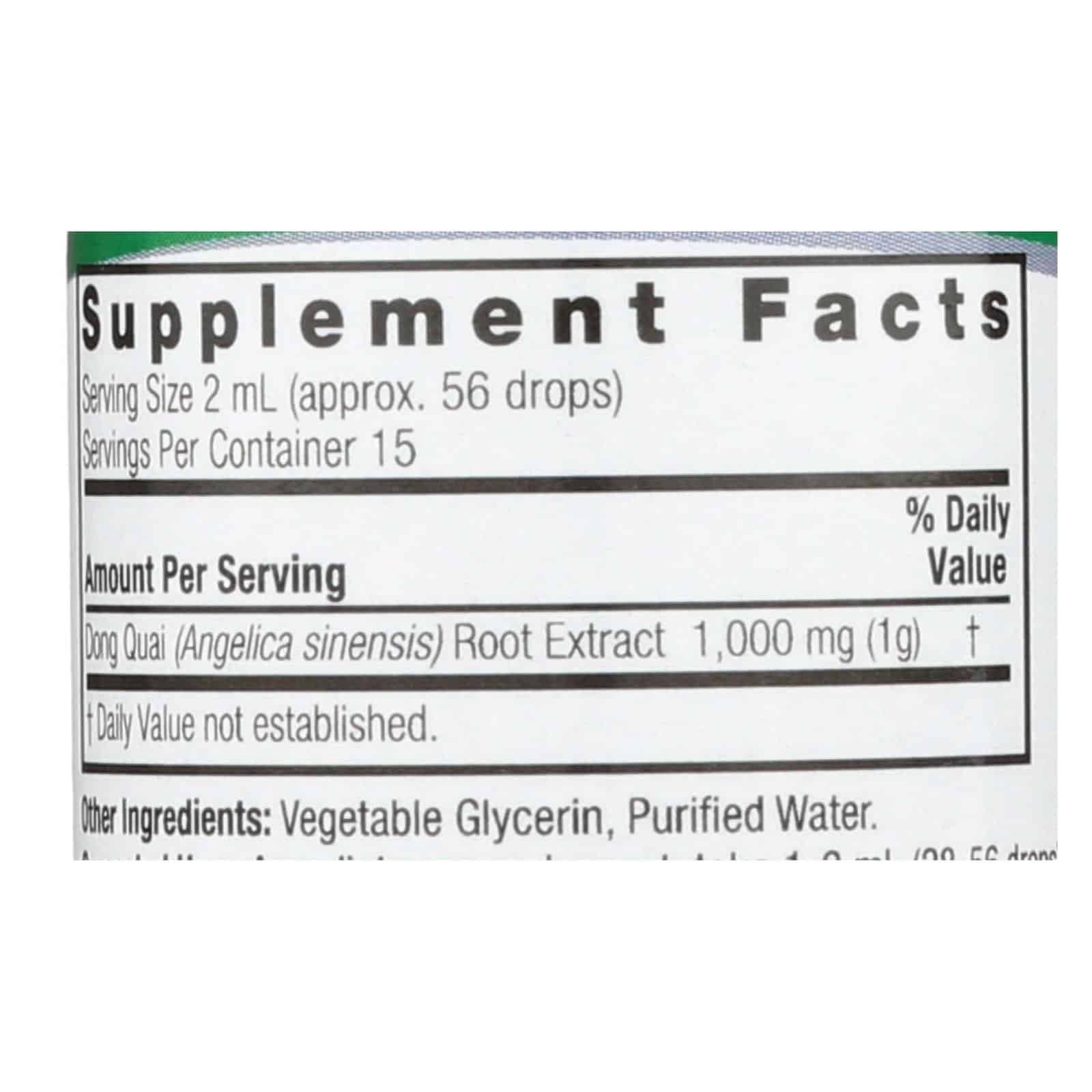 Nature's Answer - Dong Quai Root Alcohol Free - 1 fl oz - Image 2
