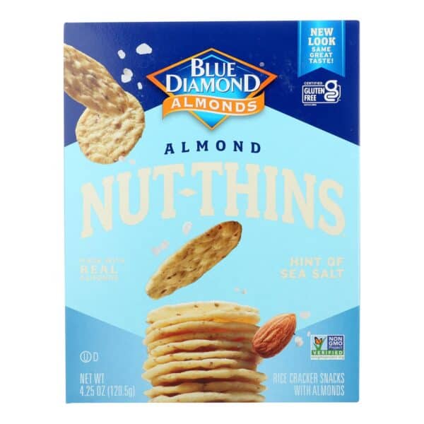 Blue Diamond - Nut Thins - Sea Salt - Case of 12 - 4.25 oz. - Image 2