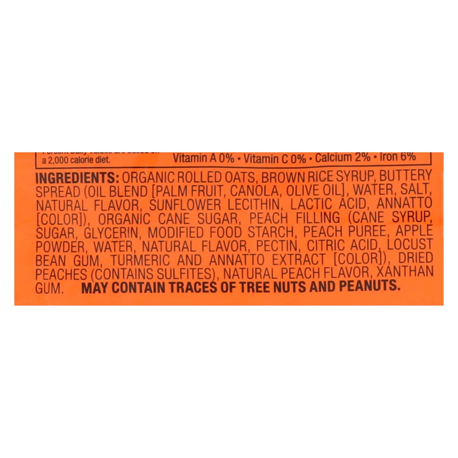 Bobo's Oat Bars - Bars - Peach - Case of 12 - 3 oz.