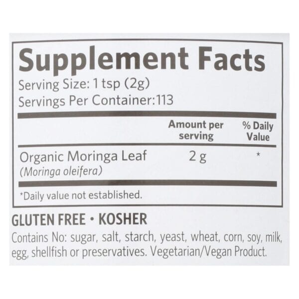 Organic India Organic Moringa Leaf Powder - 8 oz - Image 3