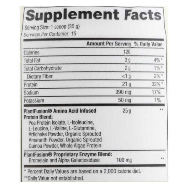 Plantfusion - Complete Protein - Vanilla Bean - 1 lb - Image 3
