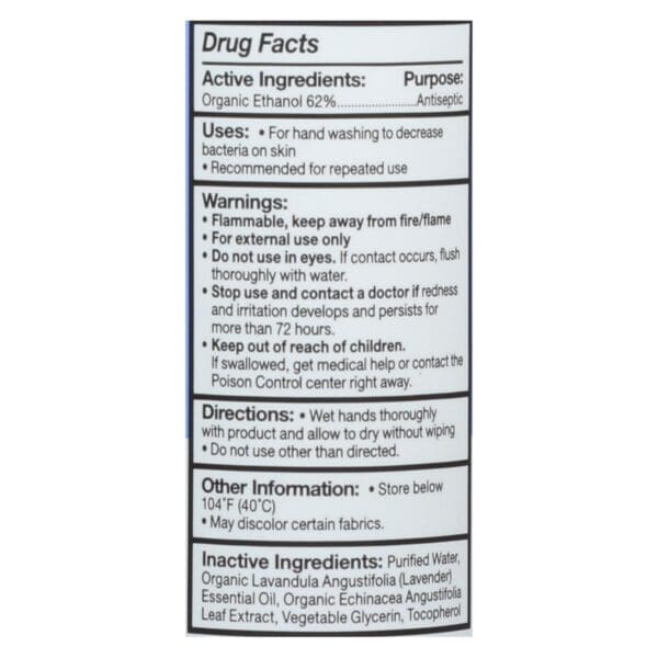 EO Products - Hand Sanitizer Spray - Lavender - 2 fl oz - Case of 6
