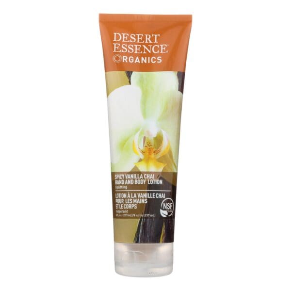 Desert Essence - Hand and Body Lotion Organics Vanilla Chai - 8 fl oz - Image 2