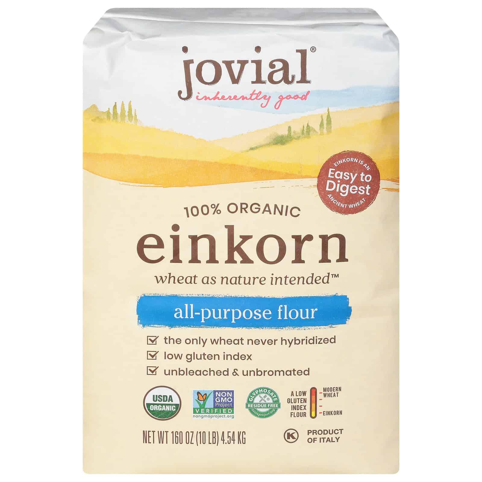 Jovial 100% Organic Einkorn All-Purpose Flour - Case of 2 - 10 LB - Image 2