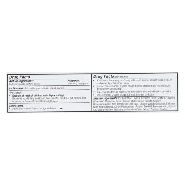 Spry Toothpaste - Spearmint - Fluoride - 5 oz - Image 2