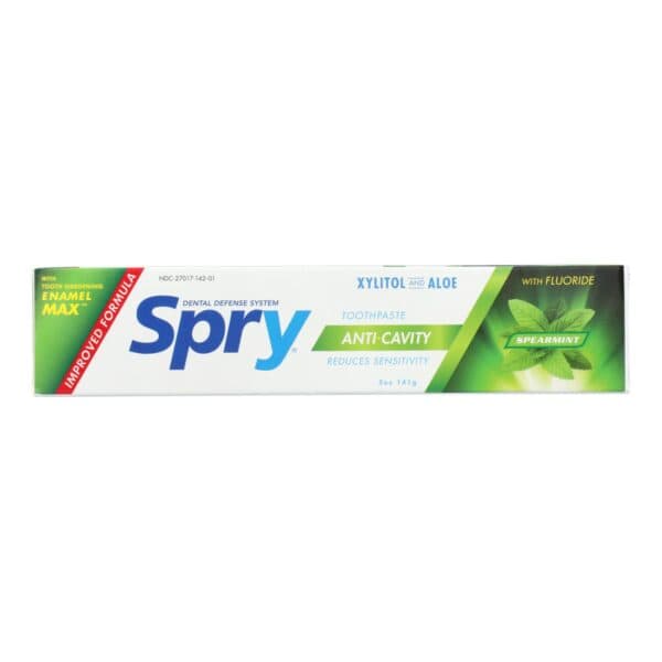 Spry Toothpaste - Spearmint - Fluoride - 5 oz - Image 3