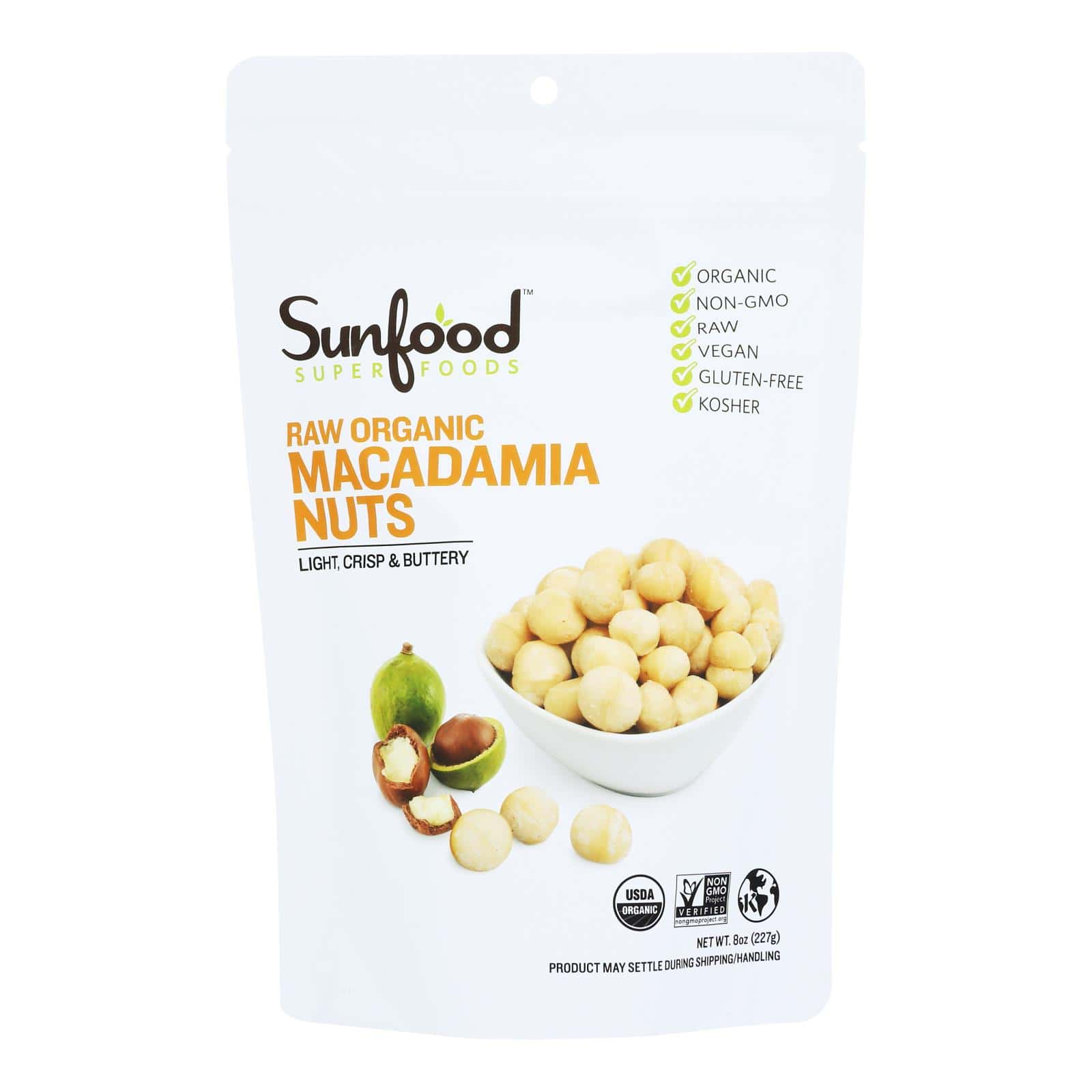 Sunfood - Macadamia Nuts Og2 Raw - EA of 1-8 OZ - Image 3