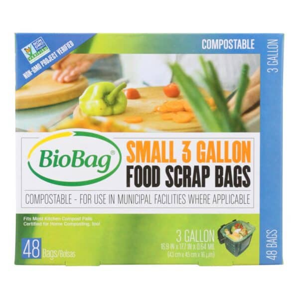 BioBag - Food Scrap Bags - 3 Gallon - 48 Count - Case of 12