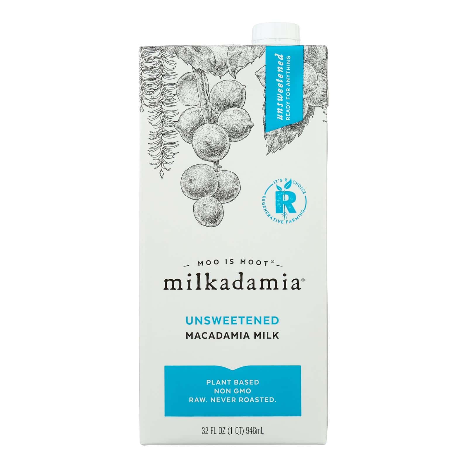 Milkadamia Milk - Unsweetened - Case of 6 - 32 Fl oz. - Image 2