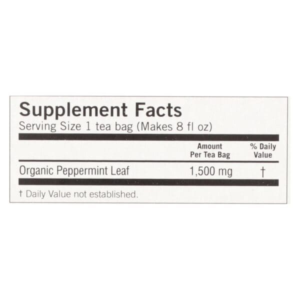 Yogi Organic Herbal Tea Caffeine Free Purely Peppermint - 16 Tea Bags - Case of 6 - Image 2