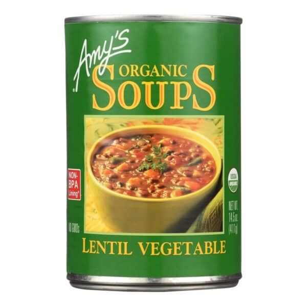 Amy's - Organic Lentil Vegetable Soup - Case of 12 - 14.5 oz - Image 3