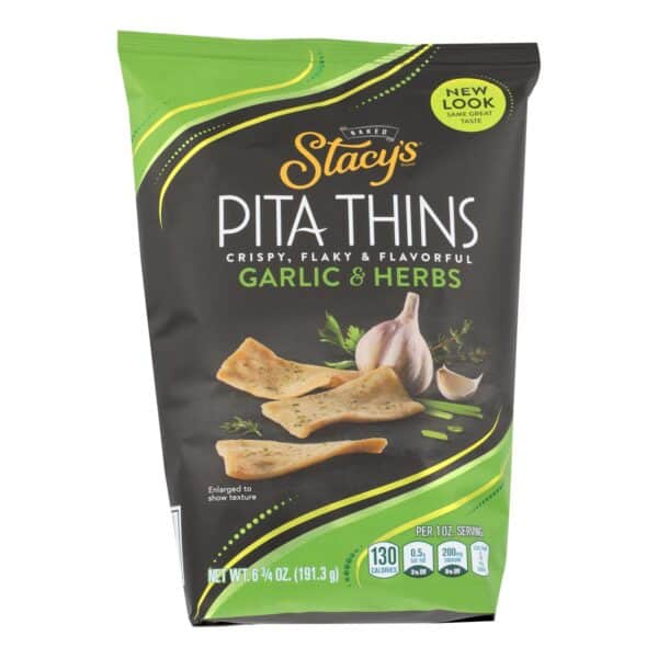 Stacy's Pita Chips Perfectly Thymed Pita Crisps - Case of 8 - 6.75 oz. - Image 3