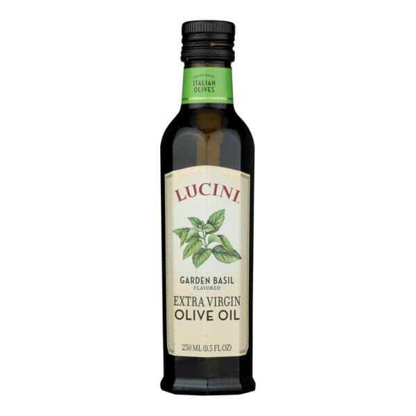 Lucini Italia Extra Virgin Tuscan Basil Olive Oil - Case of 6 - 8.5 fl oz - Image 2