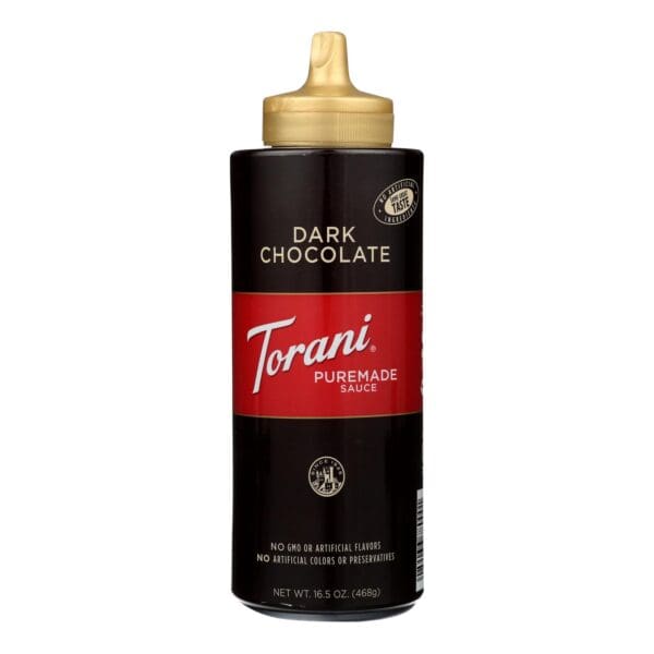 Torani Dark Chocolate Sauce - Case of 4 - 16.5 OZ - Image 2