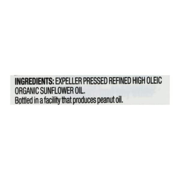 Spectrum Naturals High Heat Refined Organic Sunflower Oil - Case of 12 - 32 Fl oz. - Image 2