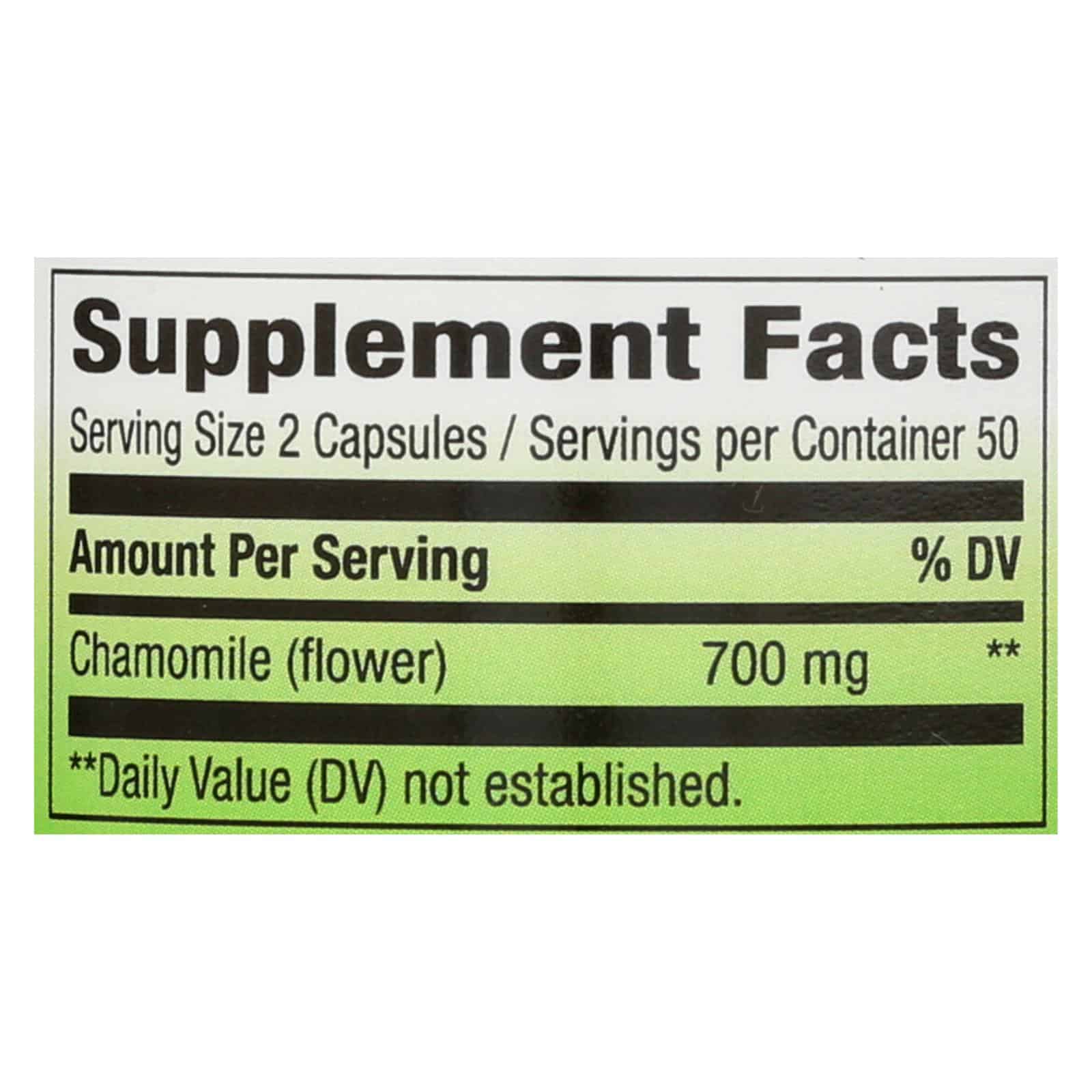 Nature's Way - Chamomile Flowers - 100 Capsules - Image 2