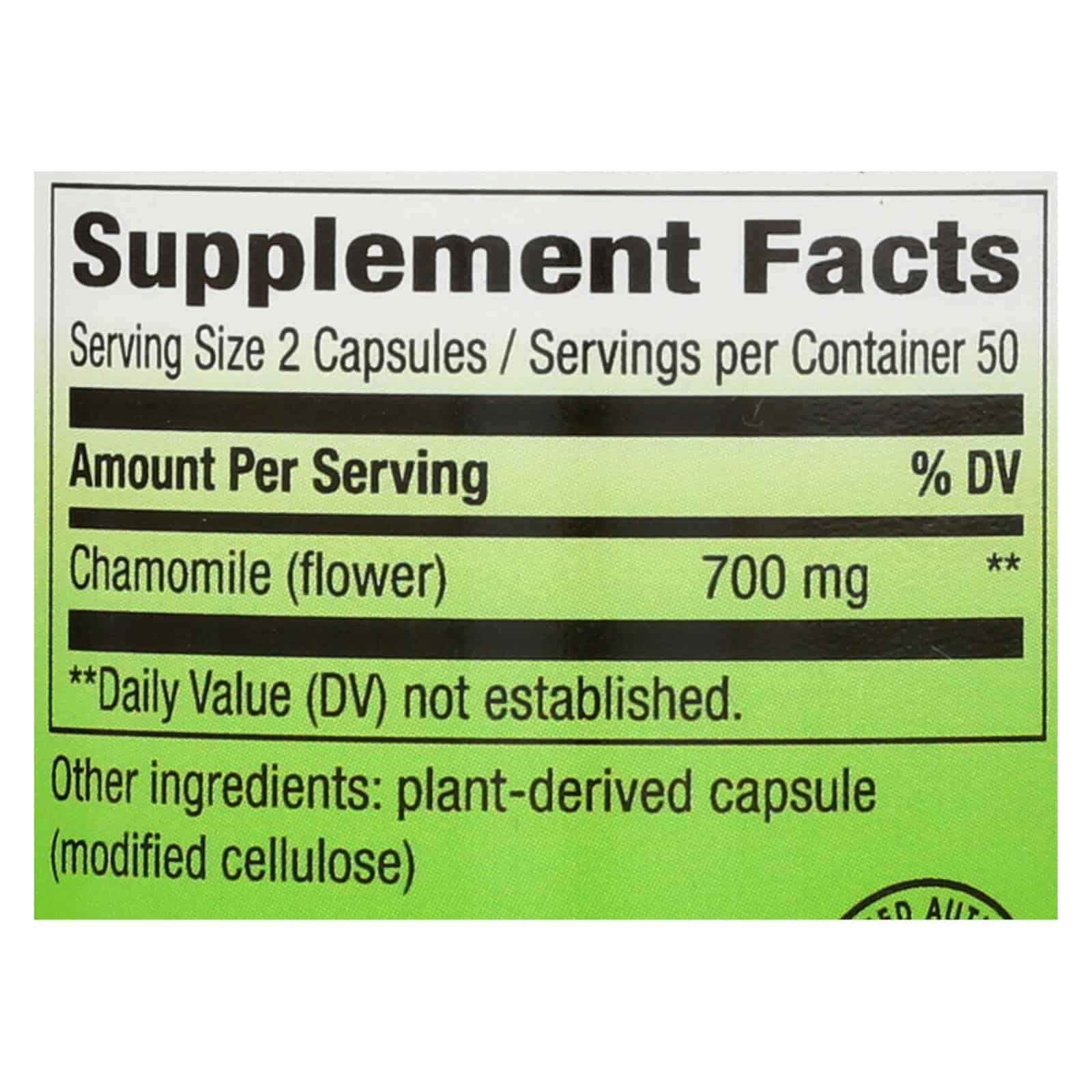Nature's Way - Chamomile Flowers - 100 Capsules - Image 3