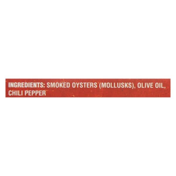 Crown Prince Oysters - Smoked with Red Chili Pepper - Case of 18 - 3 oz. - Image 3