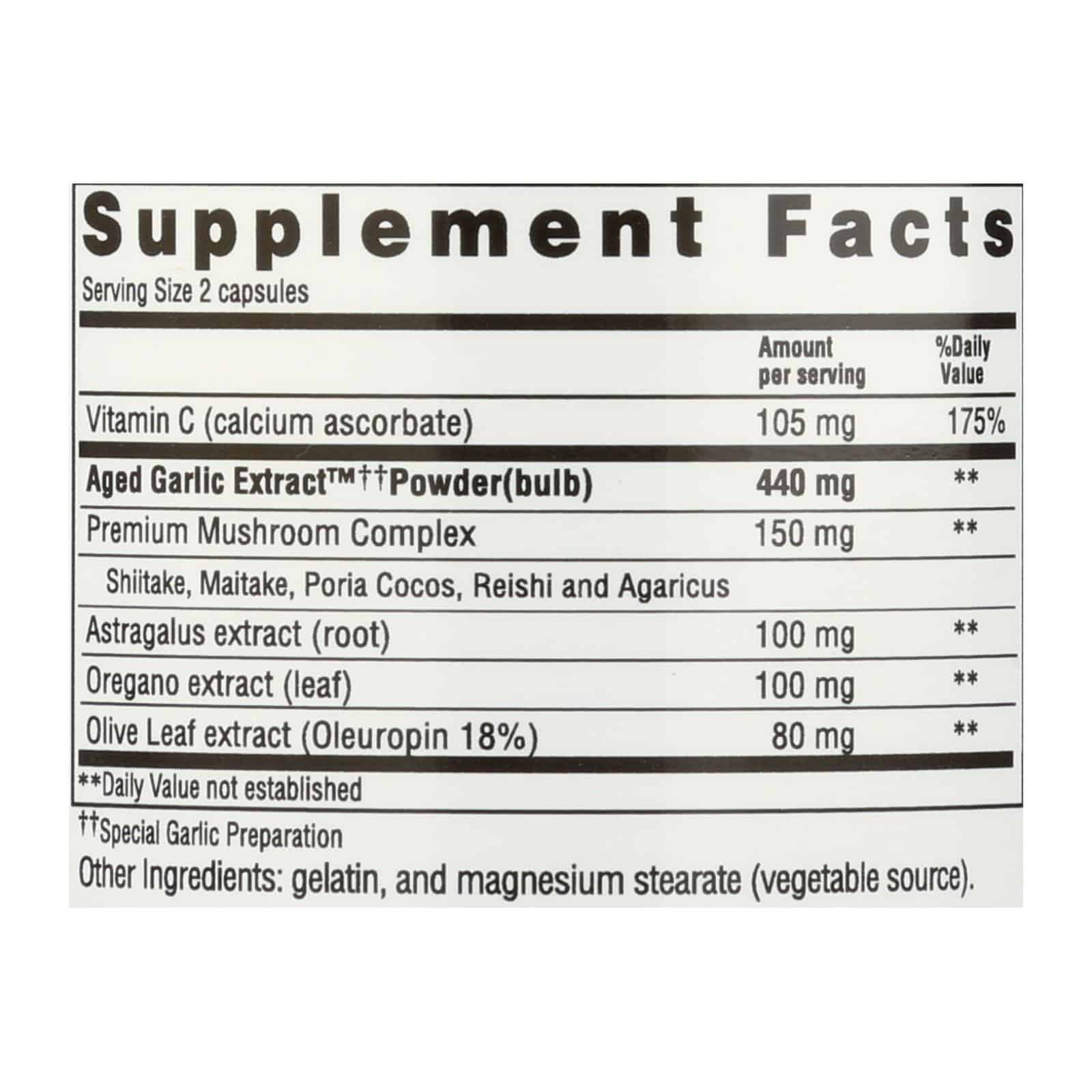 Kyolic - Aged Garlic Extract Immune Formula 103 - 100 Capsules - Image 3