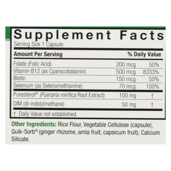 Nature's Answer - Pueraria Mirifica Estro Balance - 60 Vegetarian Capsules - Image 2