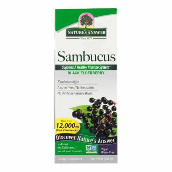 Nature's Answer - Sambucus nigra Black Elder Berry Extract - 8 fl oz - Image 3