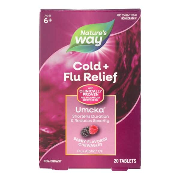 Nature's Way - Umcka Cold Plus Flu Berry - 20 Chewables - Image 2