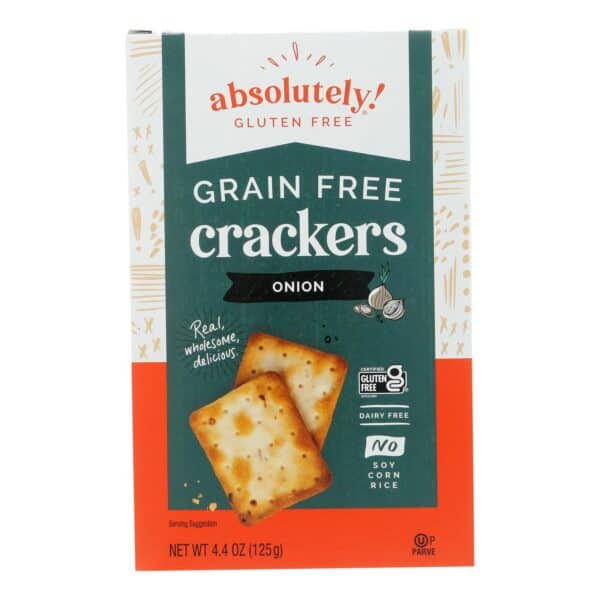 Absolutely Gluten Free - Crackers - Toasted Onion - Case of 12 - 4.4 oz. - Image 3
